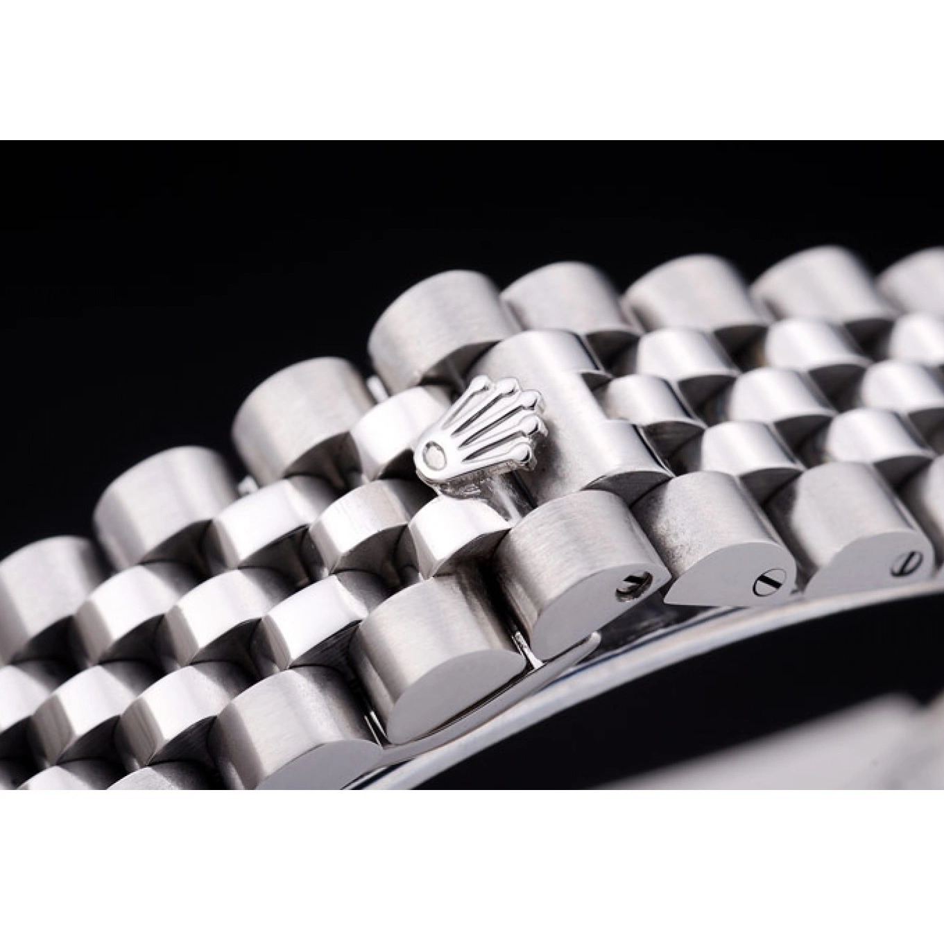 Aaa replica watch Bezel Rolex Dial Datejust Diamonds Black Ribbed 7458 0816